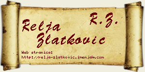 Relja Zlatković vizit kartica